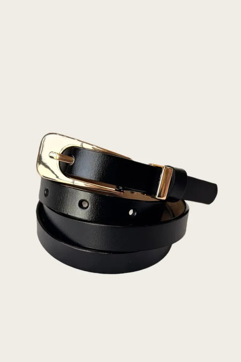 The Everyday Essential: Premium Skinny Leather Belt Leto Collection