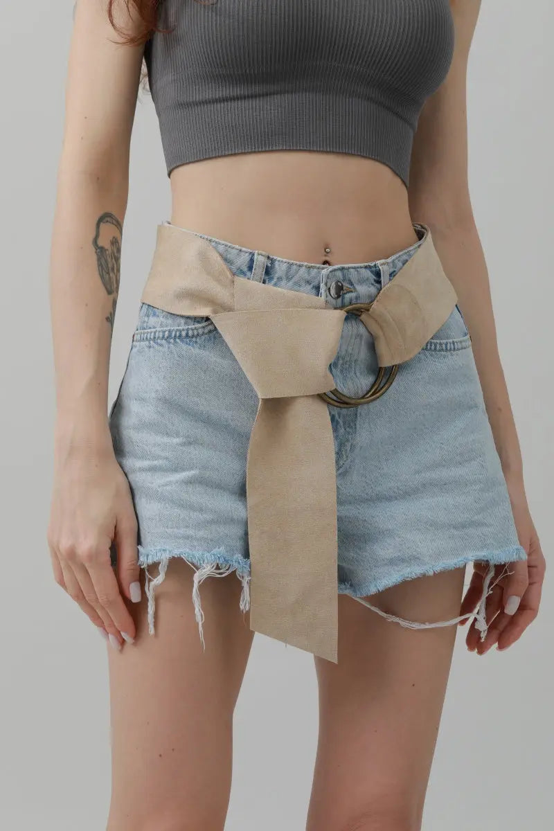 Double-Buckle Suede Corset Belt β Adjustable Wrap Design βοΈπ€ Leto Collection