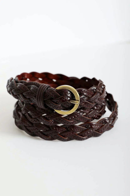 Classic Braided Leather Belt – Timeless Style for Every Outfit 🤎⛓️ Leto Collection