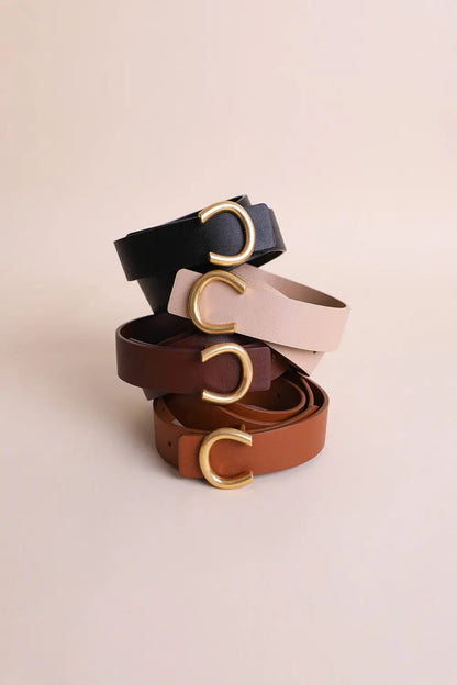 Minimalist Gold Horseshoe Belt Leto Collection