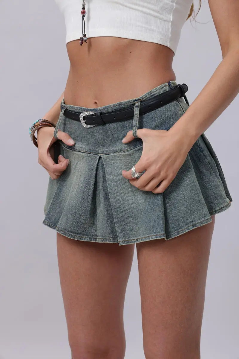 Rhinestone Skinny Western Glam Belt Boho Clothing and Accessories