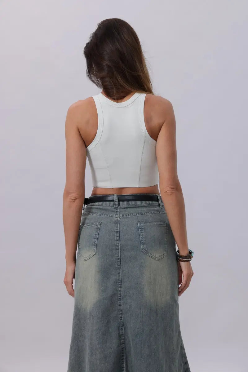 Sleek Classic Silver Buckle Belt - Timeless Function Boho Clothing and Accessories