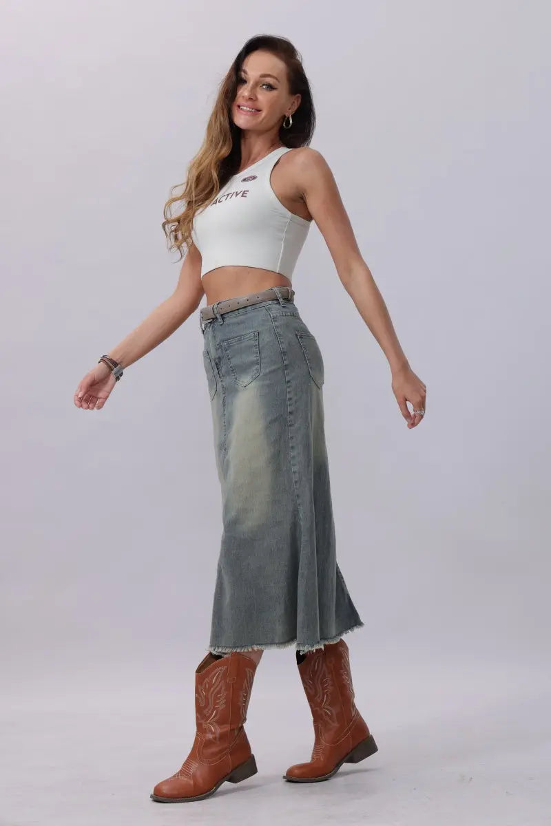 Sleek Classic Silver Buckle Belt - Timeless Function Boho Clothing and Accessories