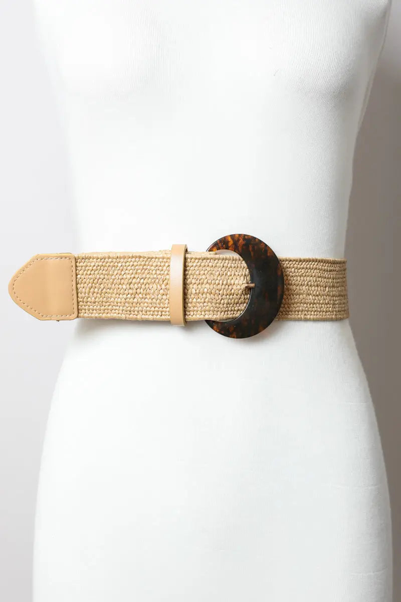 Basketweave Stretch Belt – Textured Waist Cincher Leto Collection