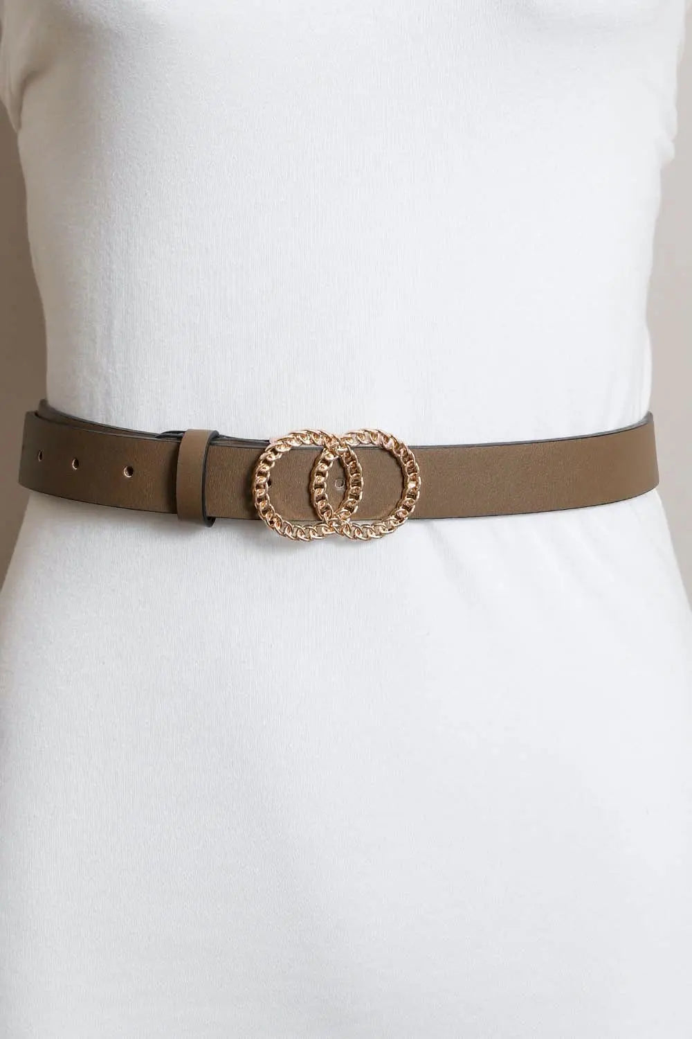 Double Chain Ring Buckle Belt Leto Collection
