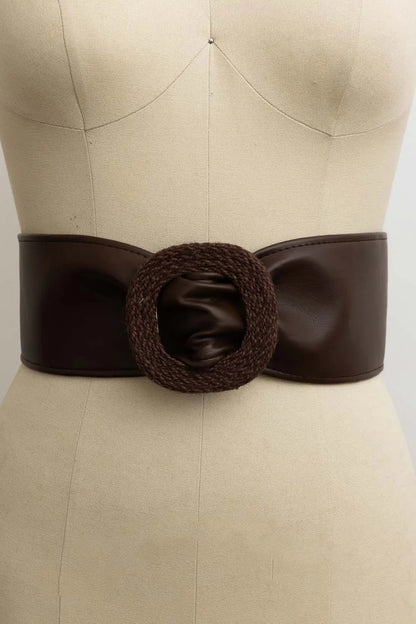 Sleek Faux Leather Belt – Minimalist Trackline Design⚡ Leto Collection