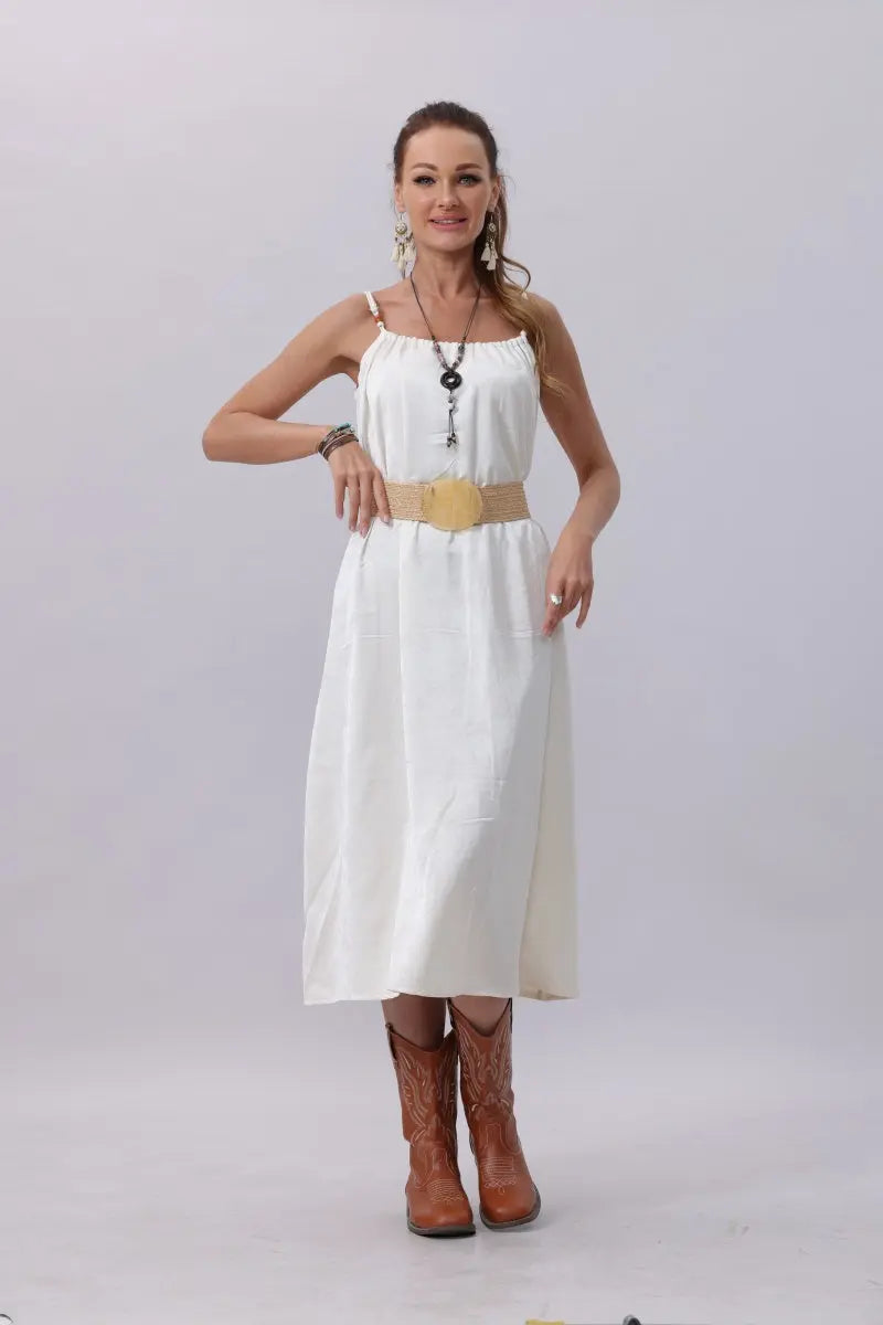 Resort Eco Chic Woven Belt with Buckle Boho Clothing and Accessories