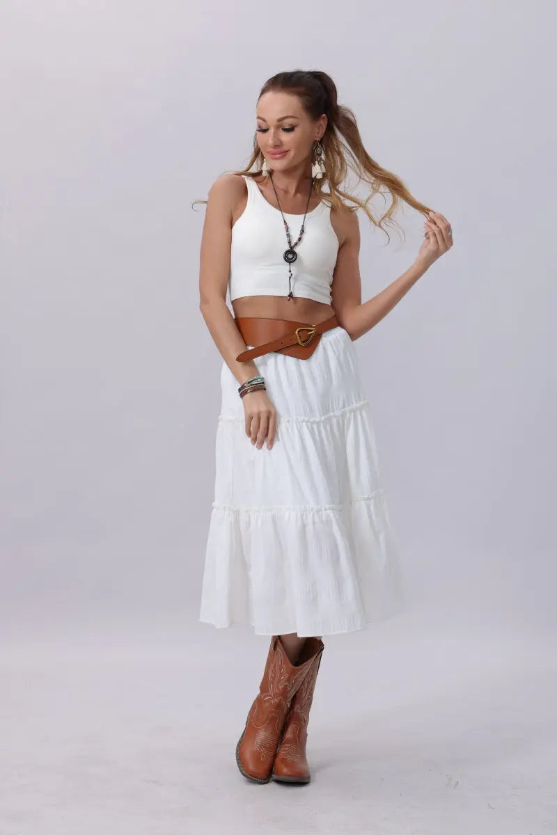 Asymmetrical Buckle Wide Waist Belt Boho Clothing and Accessories