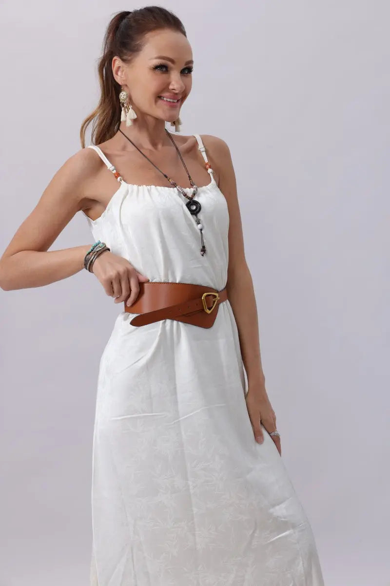 Asymmetrical Buckle Wide Waist Belt Boho Clothing and Accessories