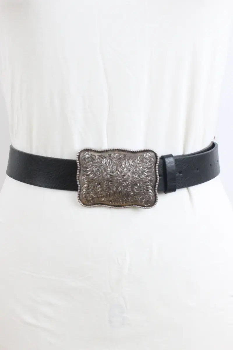 Rugged Square Buckle Belt – Western Ranch Essential 🤠⛓️ Leto Collection