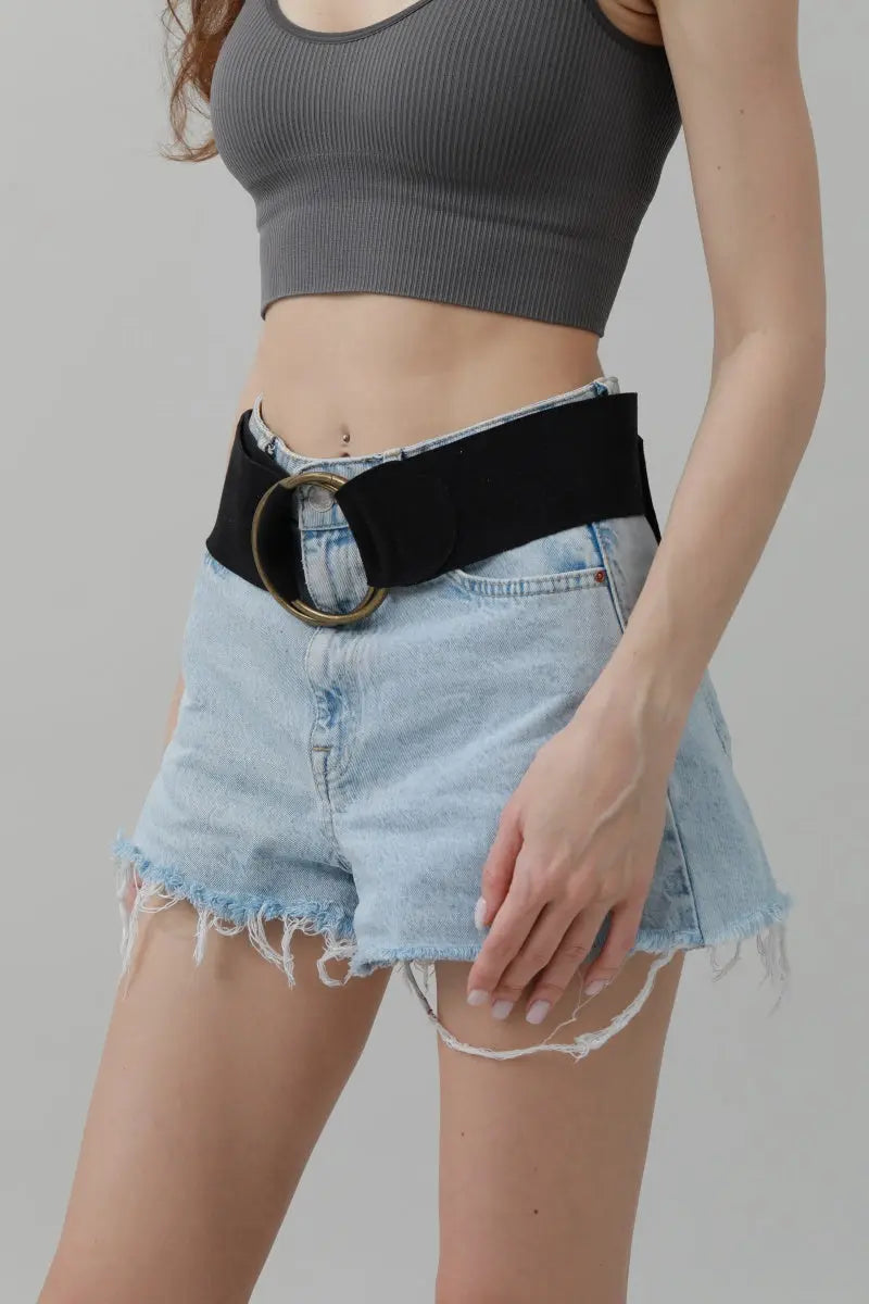 Double-Buckle Suede Corset Belt – Adjustable Wrap Design ⚜️🖤 Leto Collection