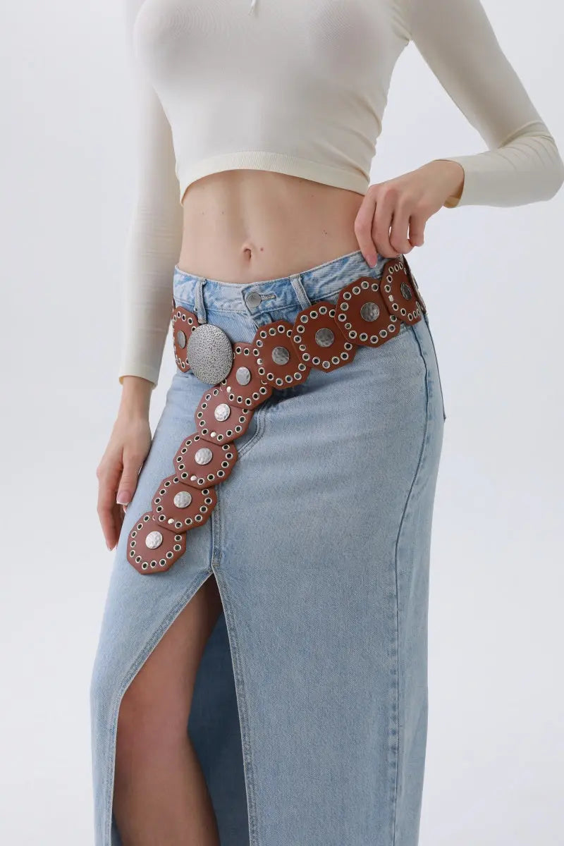 Classic Western Leather Belt – Vintage Cowboy Style ⚜️🤠 Leto Collection