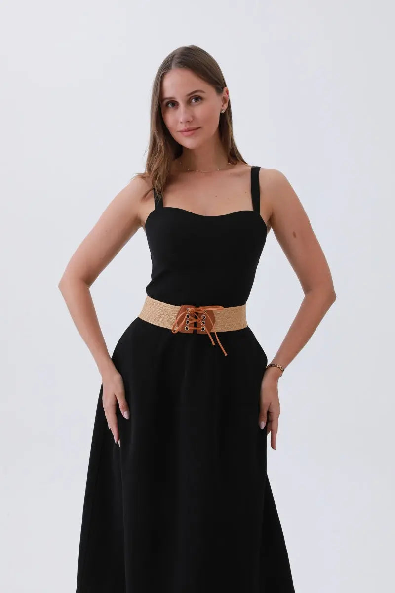 Adjustable Bow Belt – Stretchy Woven Waistband🌸✨ Leto Collection