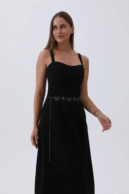 Boho Butterfly Chain Belt – Vintage Western Waist Accent🦋 Leto Collection