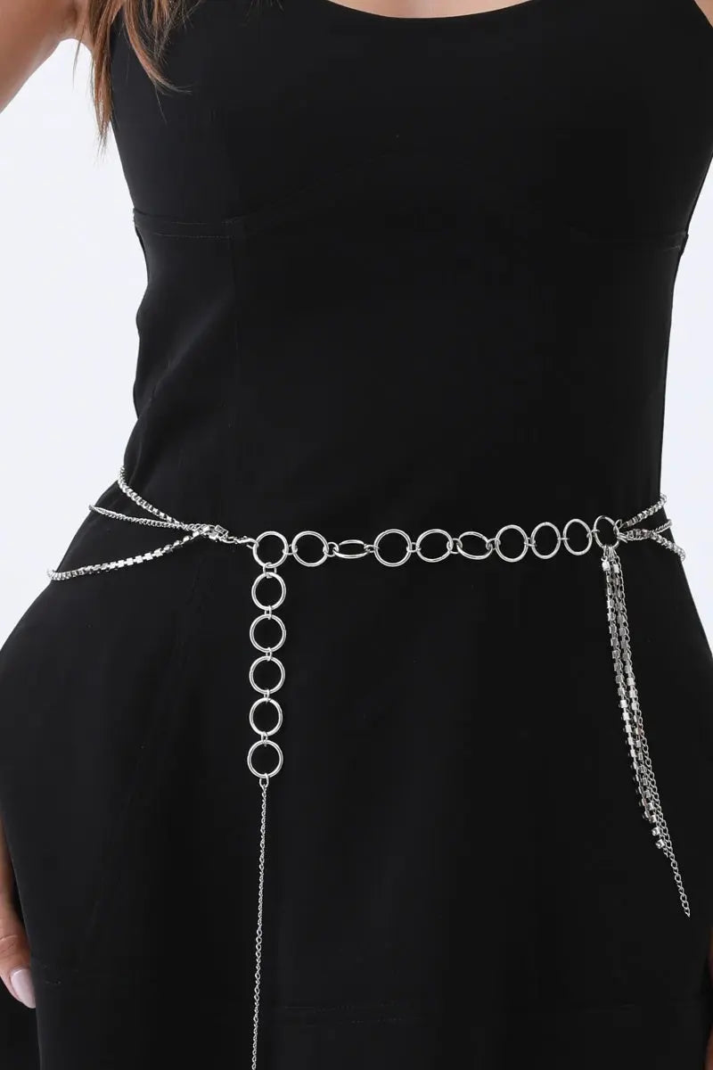 Triple-Layer Rhinestone Belt – Chain & Tassel Bohemian Glam✨🔗&nbsp; Leto Collection