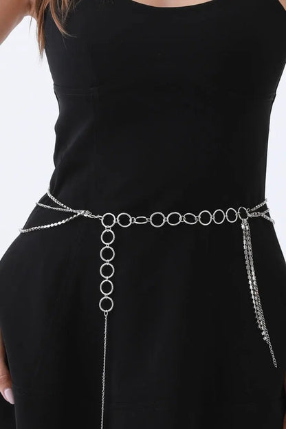 Triple-Layer Rhinestone Belt – Chain & Tassel Bohemian Glam✨🔗&nbsp; Leto Collection
