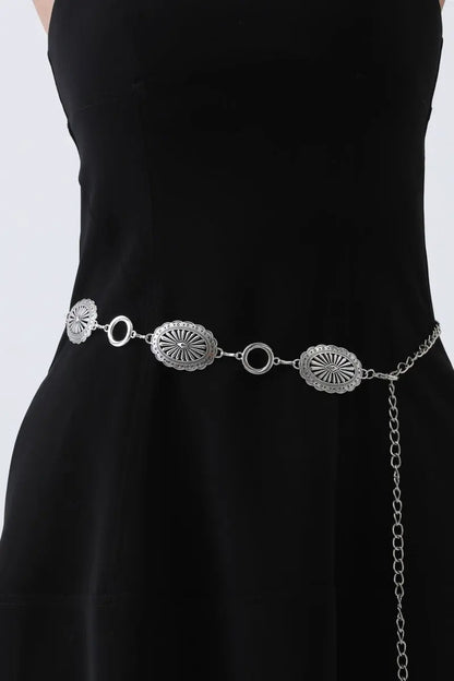 Western Chain Link Belt – Edgy Oval & O-Ring Buckle🤠⛓️ Leto Collection