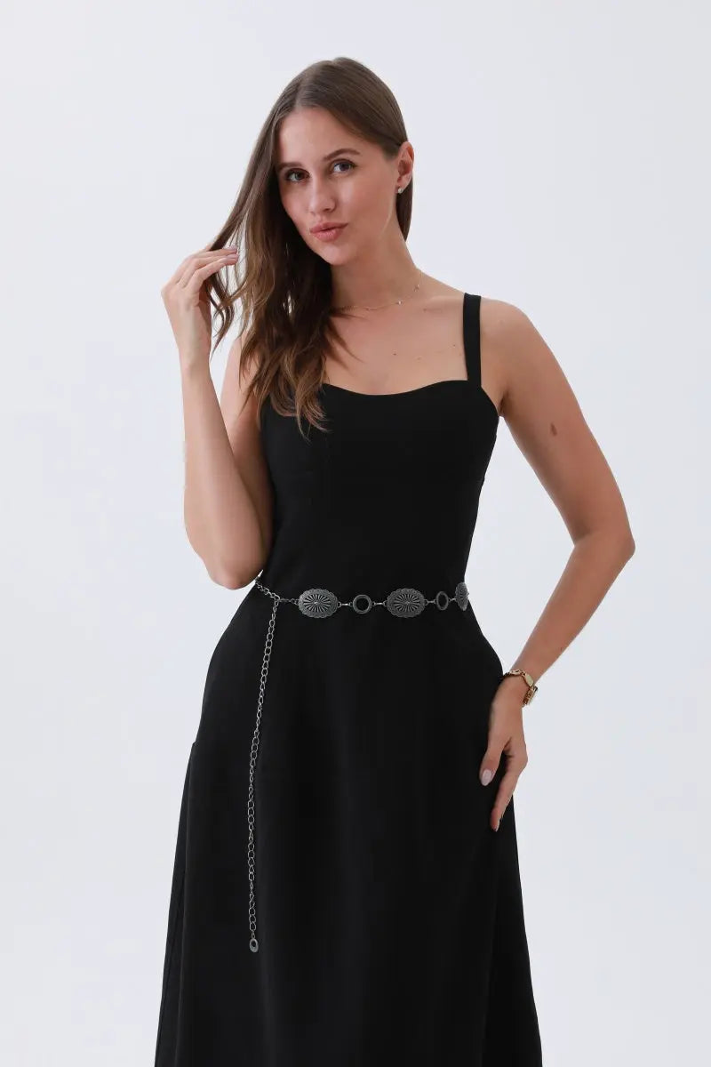Western Chain Link Belt – Edgy Oval & O-Ring Buckle🤠⛓️ Leto Collection