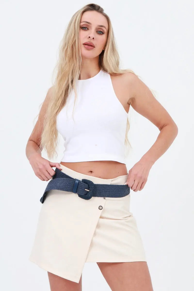 Natural Raffia Stretch Belt – Adjustable Wrap Waistband 🌿 Leto Collection