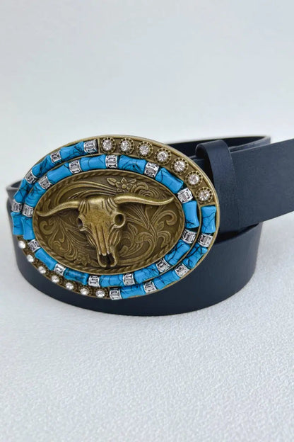 Desert Dreamer: Vintage Bohemian Turquoise Inlaid Cowboy Belt - leto-collection