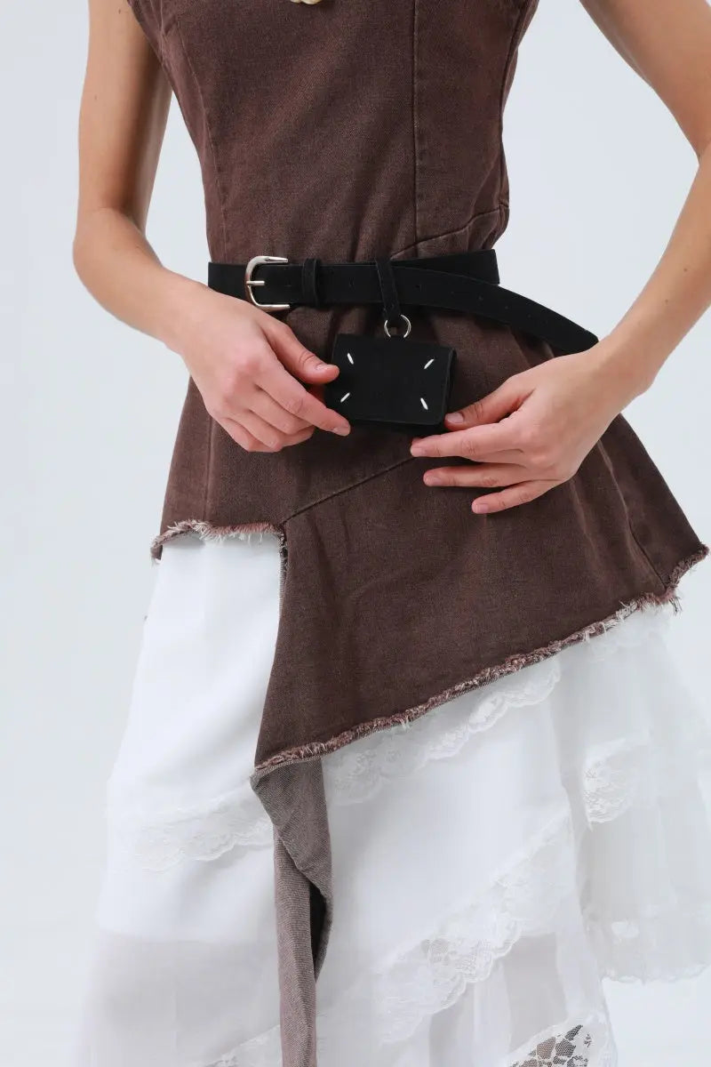 Vintage Belt with Attached Mini Wallet – Functional & Retro Style 💼 Leto Collection