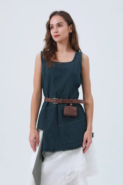 Vintage Belt with Attached Mini Wallet – Functional & Retro Style 💼 Leto Collection