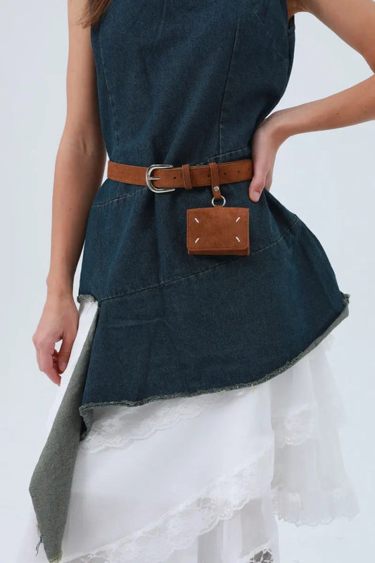 Vintage Belt with Attached Mini Wallet – Functional & Retro Style 💼 Leto Collection