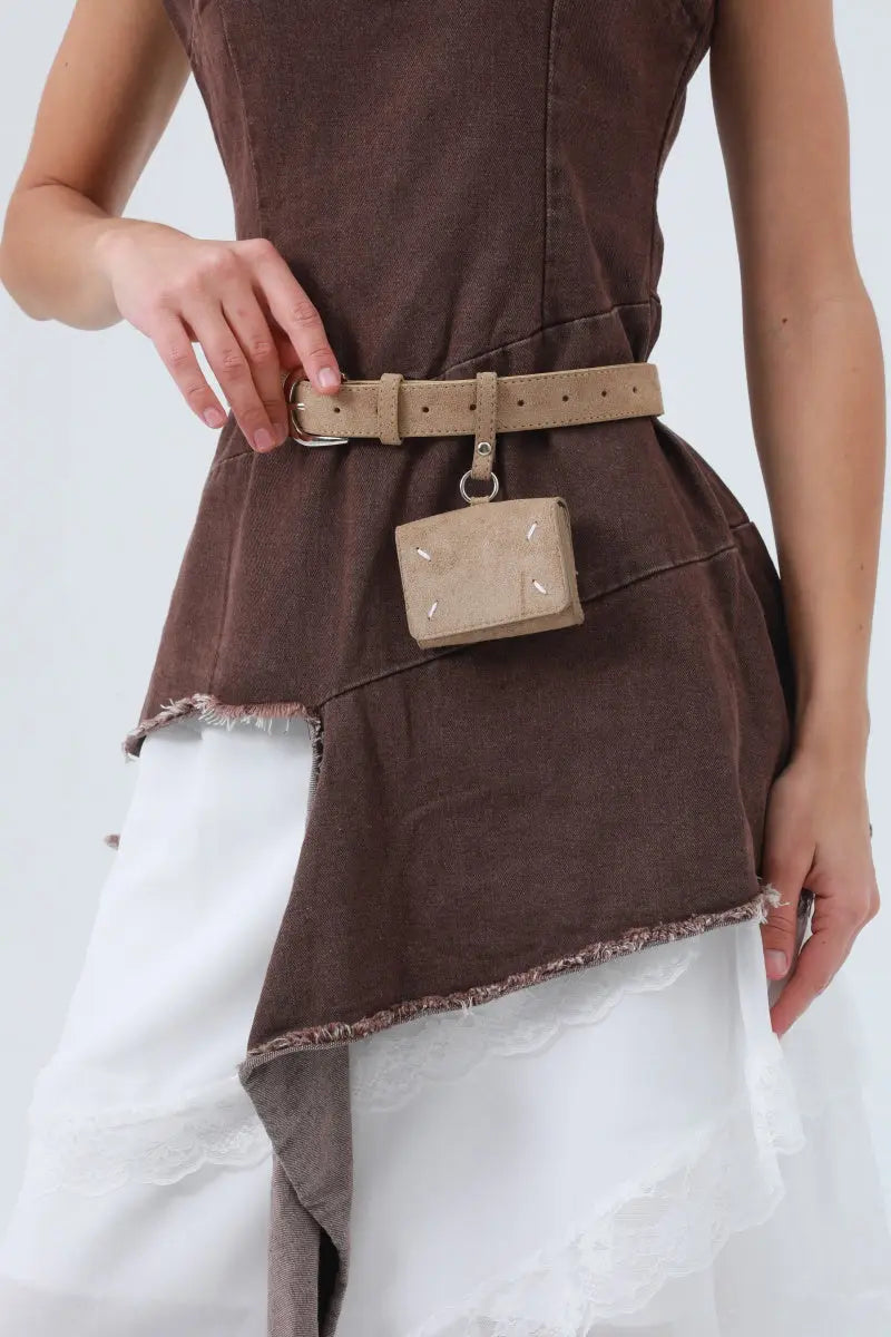 Vintage Belt with Attached Mini Wallet – Functional & Retro Style 💼 Leto Collection