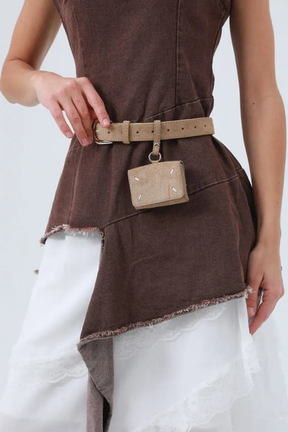 Vintage Belt with Attached Mini Wallet – Functional & Retro Style 💼 Leto Collection