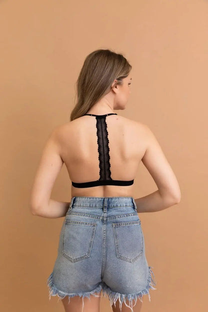 Whisper Lace T-Back Bralette Leto Collection