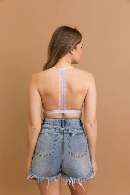 Whisper Lace T-Back Bralette Leto Collection