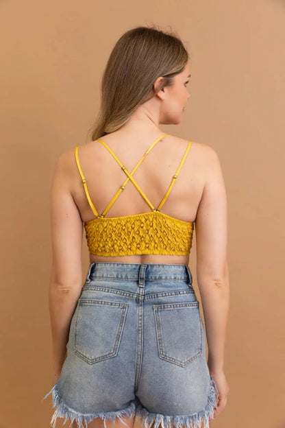 Crochet Lacey Charm Padded Bralette Leto Collection