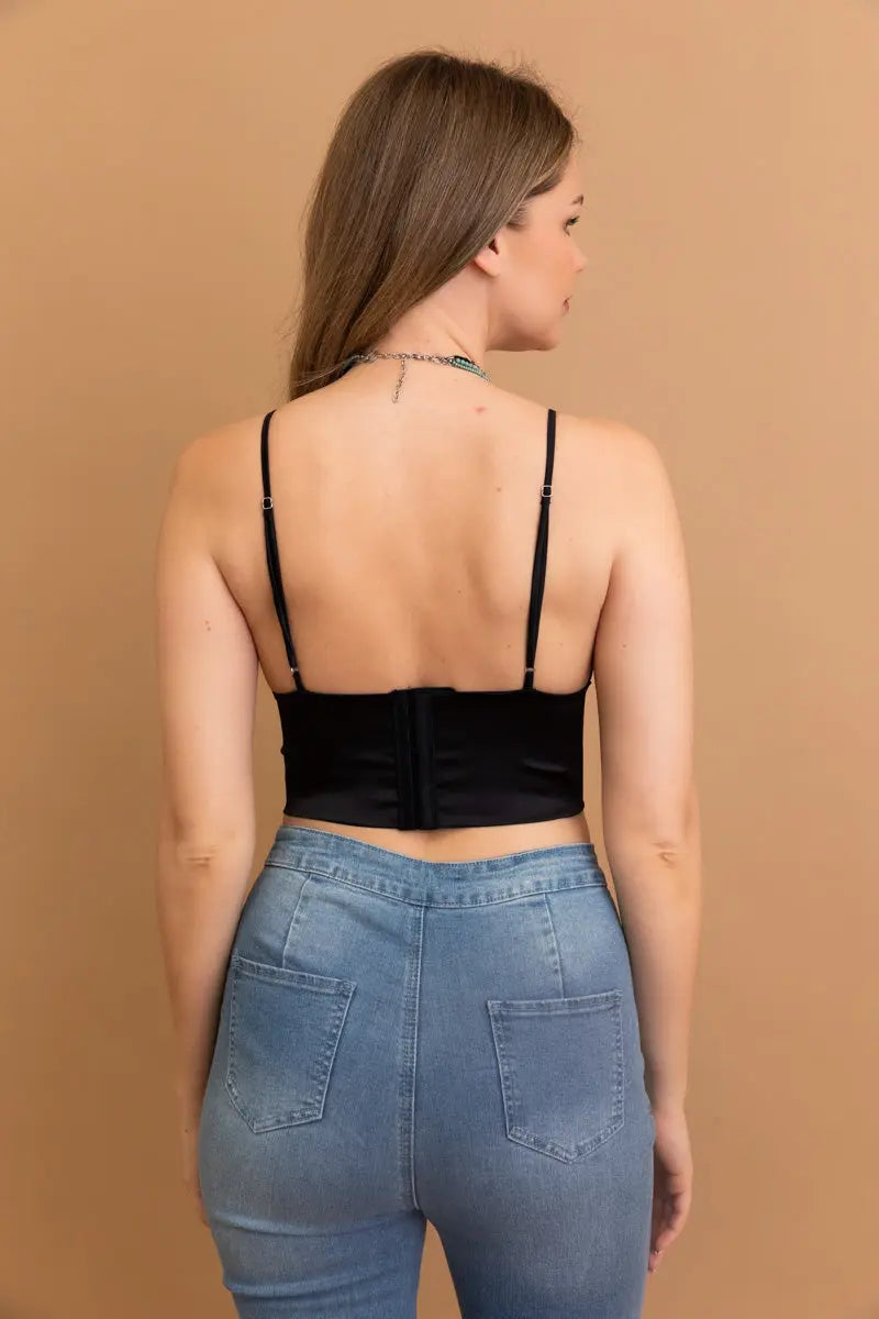 Satin Glow Longline Bralette Leto Collection