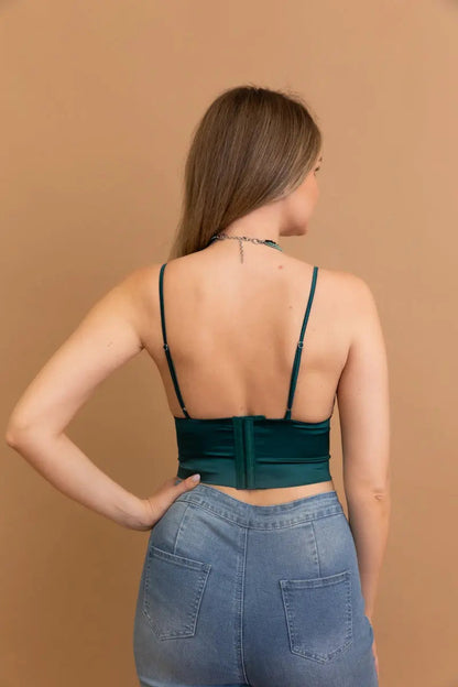 Satin Glow Longline Bralette Leto Collection