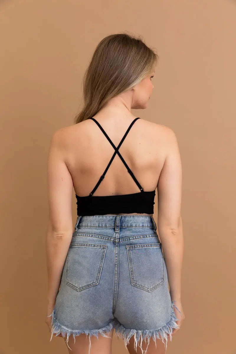 Floral Jacquard Scoop Neck Bralette🌸 Leto Collection