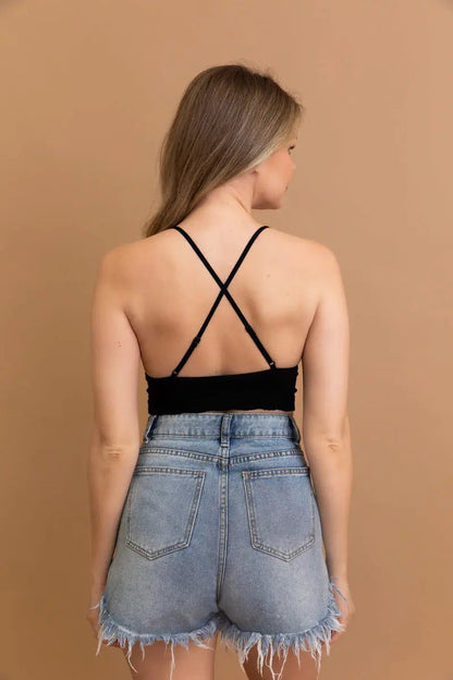Floral Jacquard Scoop Neck Bralette🌸 Leto Collection
