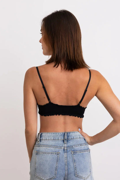 Seamless Lettuce Edge Bow Tie Triangle Bralette 🥬 Leto Collection