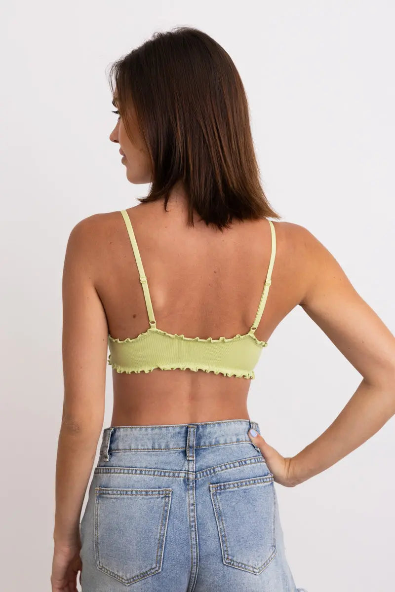 Seamless Lettuce Edge Bow Tie Triangle Bralette 🥬 Leto Collection