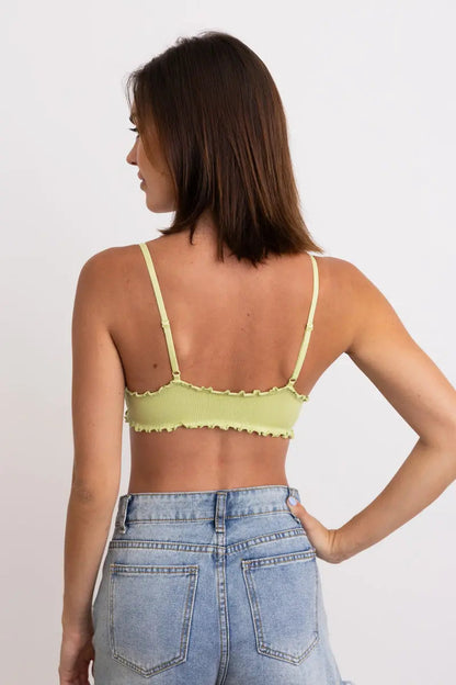 Seamless Lettuce Edge Bow Tie Triangle Bralette 🥬 Leto Collection