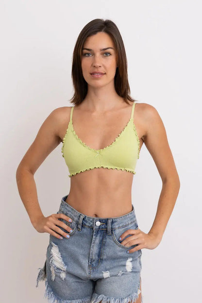 Seamless Lettuce Edge Bow Tie Triangle Bralette 🥬 Leto Collection