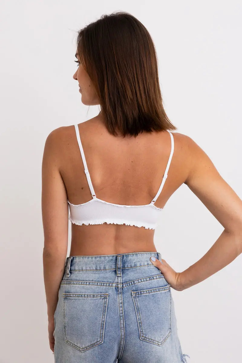 Seamless Lettuce Edge Bow Tie Triangle Bralette 🥬 Leto Collection
