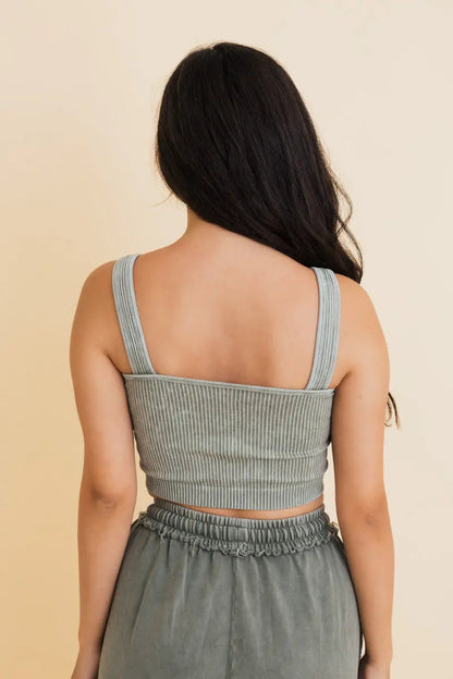 Just Breathe Washed Ribbed Bralette Leto Collection