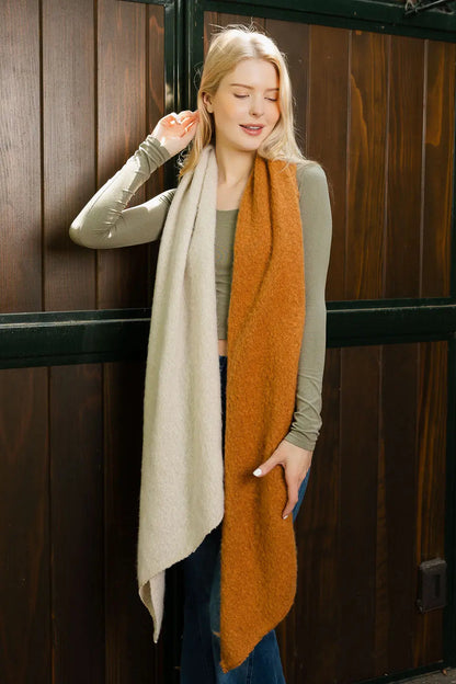 Cozy Double Tone Scarf Leto Collection