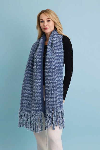 Ultra Soft Chenille Tassel Scarf Leto Collection