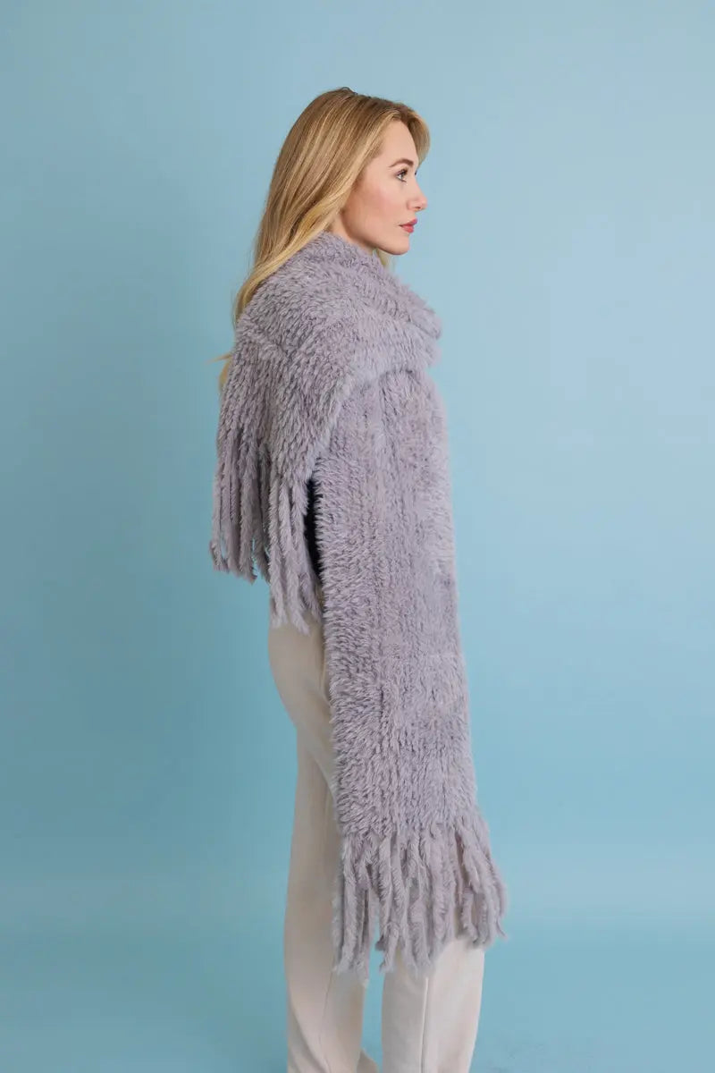 Ultra Soft Boucle Fringe Blanket Scarf Leto Collection