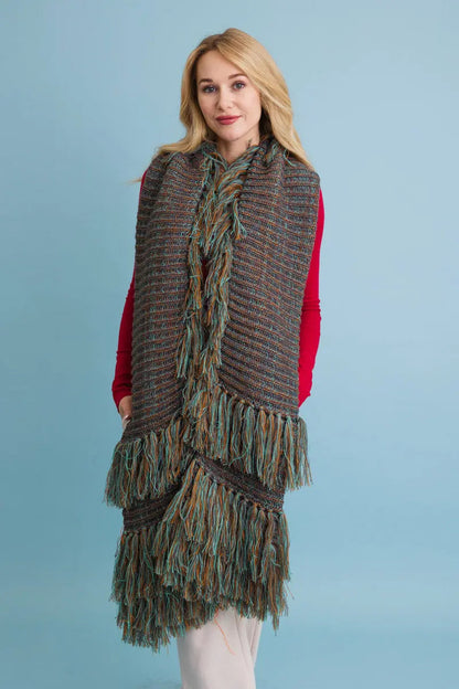 Fun & Fluffy Knit Fringe Winter Scarf Leto Collection