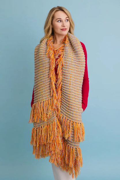 Fun & Fluffy Knit Fringe Winter Scarf Leto Collection
