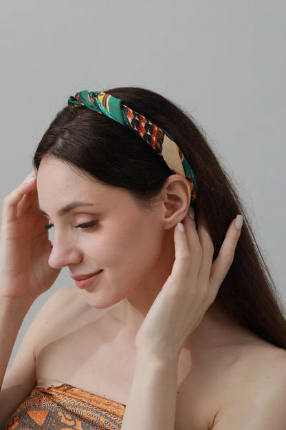 Vintage Patchwork Bandana – Luxe Silk Square Scarf 🌸✨ Leto Collection