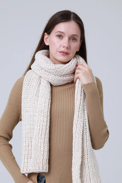 Chunky Ribbed Scarf – Oversized Winter Wrap for Women 🧣❄️ Leto Collection