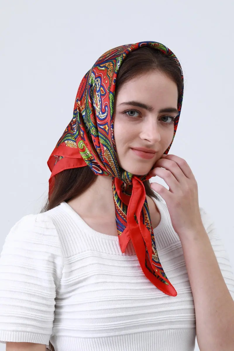 Vintage Paisley Silky Scarf - Timeless Bohemian Accent 🌸🧣 Leto Collection